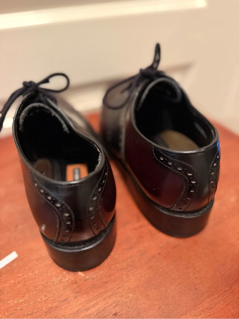 Florsheim Genuine Leather Two-Tone Mens Burgundy and Black Hard shoes